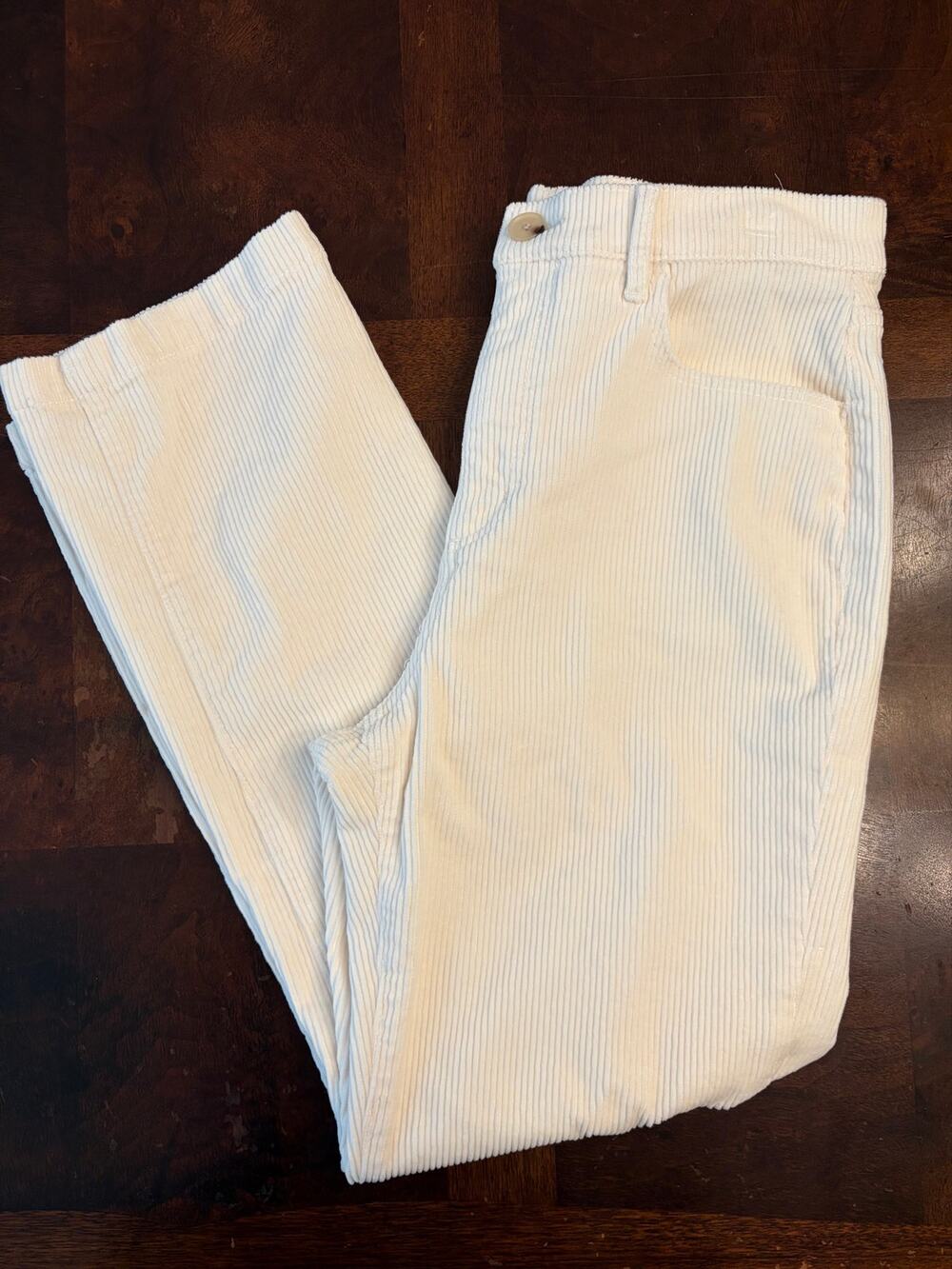 LOFT Cream Ivory Corduroy Pants Women’s Size 8/29 Straight Preowned
